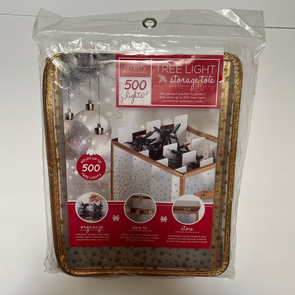 NIP Simplify Christmas Light Organizer - Room Light Storage Container - Picture 2 of 6